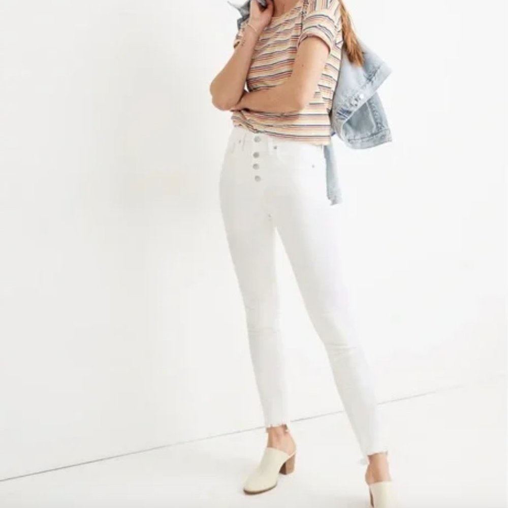 Madewell White Skinny Jeans